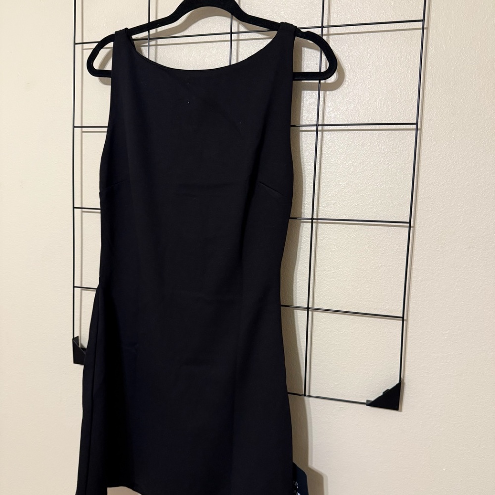Lulus Black Cowl Mini Dress Size L NWT - Picture 6 of 7